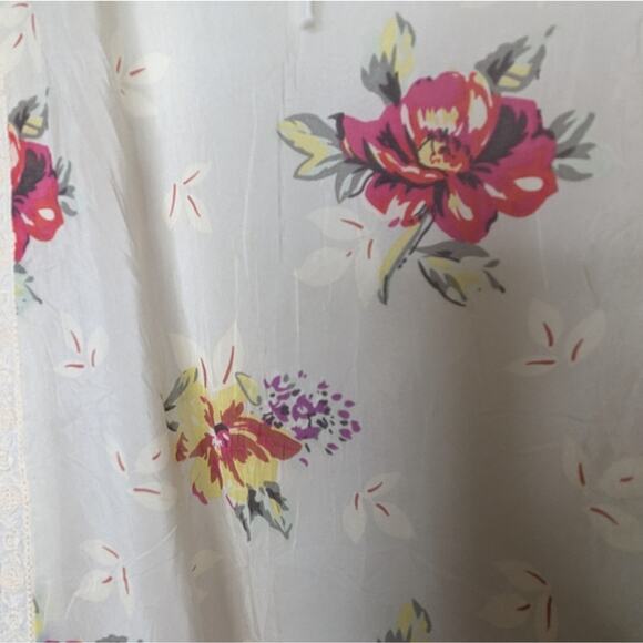 Johnny Was cream and floral short layered boho cottage core skirt size small - Picture 5 of 8